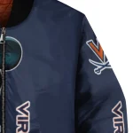 virginia cavaliers mickey mouse blue bomber jacket best selling