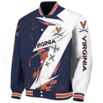 virginia cavaliers ripped bolt blue white varsity jacket best selling