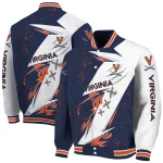 virginia cavaliers ripped bolt blue white varsity jacket best selling