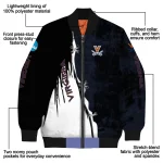 virginia cavaliers torn texture print blue black bomber jacket best selling
