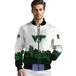 virginia tech hokies clovers pattern white green bomber jacket best selling