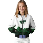 virginia tech hokies clovers pattern white green bomber jacket best selling