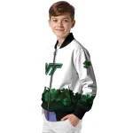 virginia tech hokies clovers pattern white green bomber jacket best selling