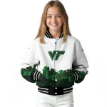 virginia tech hokies clovers pattern white green varsity jacket best selling