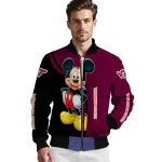 virginia tech hokies mickey mouse maroon bomber jacket best selling