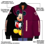 virginia tech hokies mickey mouse maroon bomber jacket best selling