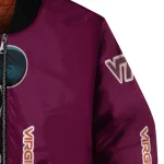 virginia tech hokies mickey mouse maroon bomber jacket best selling