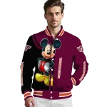 virginia tech hokies mickey mouse maroon varsity jacket best selling