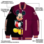 virginia tech hokies mickey mouse maroon varsity jacket best selling