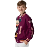 virginia tech hokies mickey mouse maroon varsity jacket best selling
