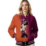 virginia tech hokies minnie mouse maroon varsity jacket best selling