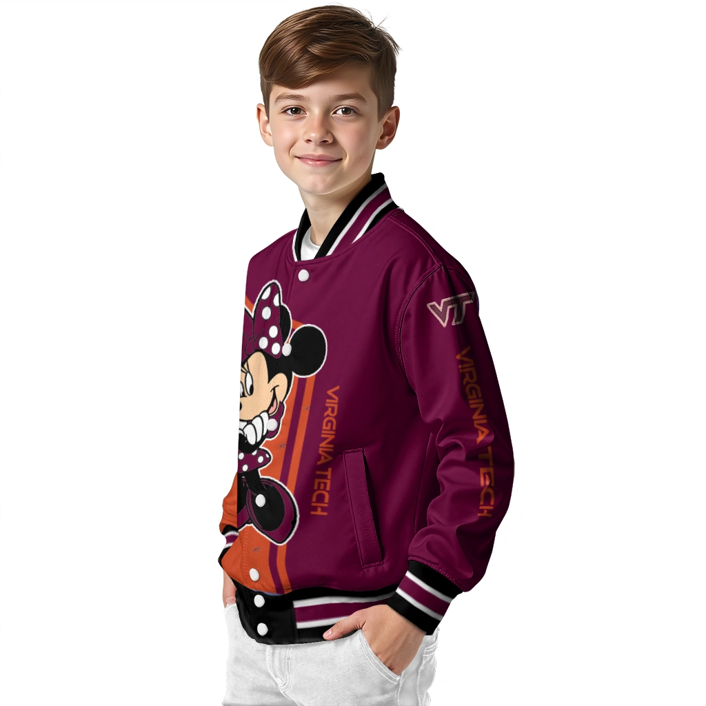 virginia tech hokies minnie mouse maroon varsity jacket trendy virginia tech hokies minnie mouse maroon varsity jacket trendy