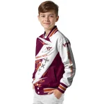 virginia tech hokies ripped bolt maroon white varsity jacket best selling