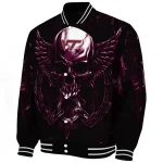 virginia tech hokies skull bite maroon black varsity jacket best selling
