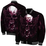 virginia tech hokies skull bite maroon black varsity jacket best selling