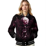 virginia tech hokies skull bite maroon black varsity jacket best selling