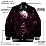 virginia tech hokies skull bite maroon black varsity jacket best selling