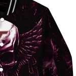 virginia tech hokies skull bite maroon black varsity jacket best selling