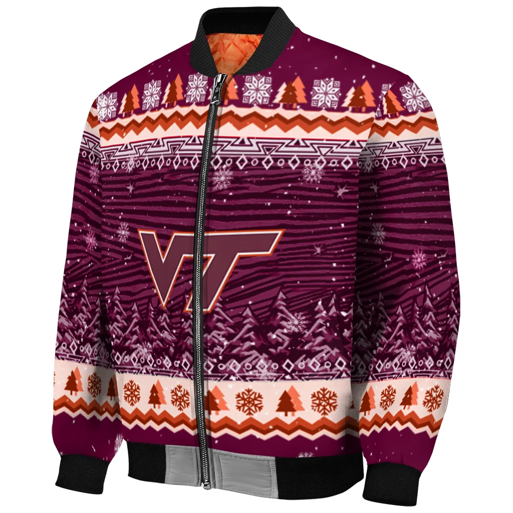 virginia tech hokies snowy pines maroon bomber jacket fashion forward virginia tech hokies snowy pines maroon bomber jacket fashion forward