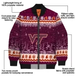 virginia tech hokies snowy pines maroon bomber jacket best selling