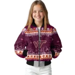 virginia tech hokies snowy pines maroon bomber jacket best selling