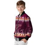 virginia tech hokies snowy pines maroon bomber jacket best selling