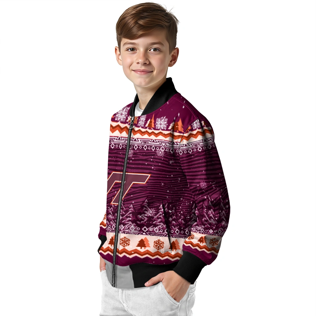 virginia tech hokies snowy pines maroon bomber jacket trendy virginia tech hokies snowy pines maroon bomber jacket trendy