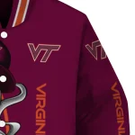 virginia tech hokies spooky grin maroon varsity jacket best selling