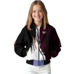 virginia tech hokies torn texture print maroon black bomber jacket best selling