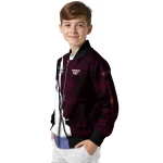 virginia tech hokies torn texture print maroon black bomber jacket best selling