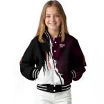 virginia tech hokies torn texture print maroon black varsity jacket best selling