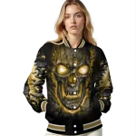 wake forest demon deacons inferno skull gold black varsity jacket best selling