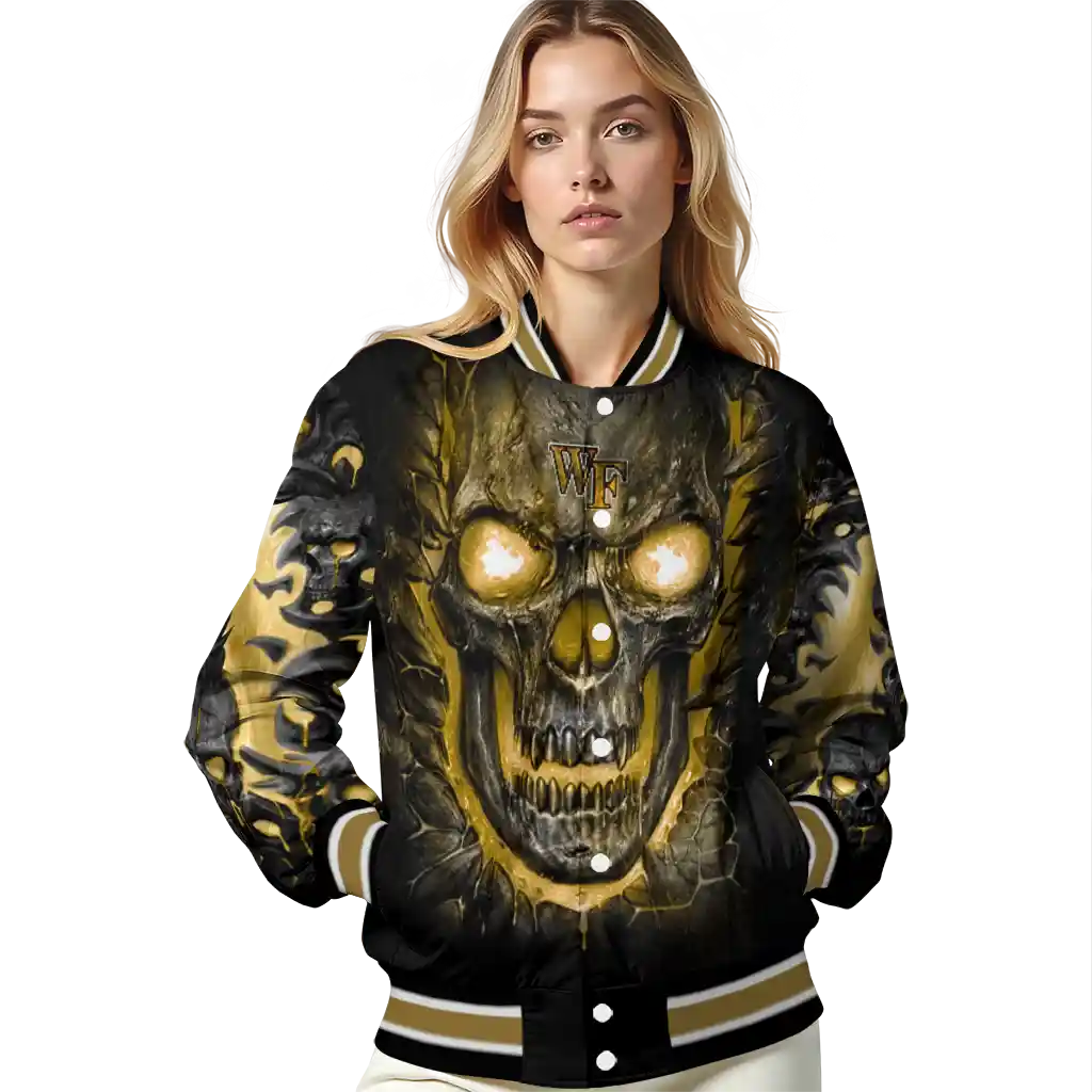 wake forest demon deacons inferno skull gold black varsity jacket latest model wake forest demon deacons inferno skull gold black varsity jacket latest model