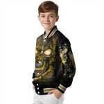wake forest demon deacons inferno skull gold black varsity jacket best selling