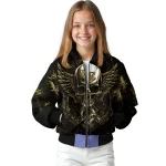 wake forest demon deacons skull bite gold black bomber jacket best selling