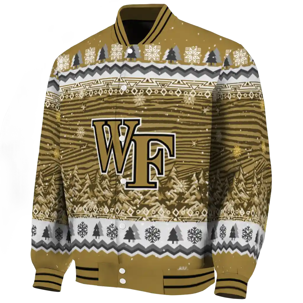 wake forest demon deacons snowy pines gold varsity jacket best selling wake forest demon deacons snowy pines gold varsity jacket best selling