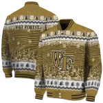 wake forest demon deacons snowy pines gold varsity jacket best selling