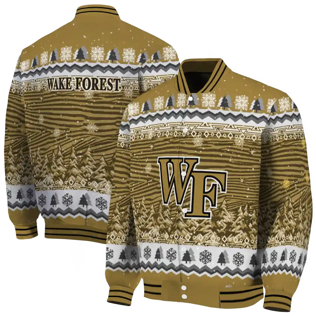 wake forest demon deacons snowy pines gold varsity jacket fashion forward wake forest demon deacons snowy pines gold varsity jacket fashion forward