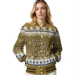 wake forest demon deacons snowy pines gold varsity jacket best selling