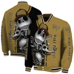 wake forest demon deacons spooky grin gold varsity jacket best selling
