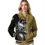 wake forest demon deacons spooky grin gold varsity jacket best selling