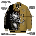 wake forest demon deacons spooky grin gold varsity jacket best selling