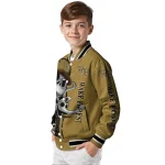wake forest demon deacons spooky grin gold varsity jacket best selling