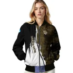 wake forest demon deacons torn texture print gold black bomber jacket best selling
