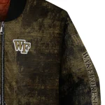 wake forest demon deacons torn texture print gold black bomber jacket best selling