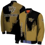 wake forest demon deacons urban mark gold bomber jacket best selling