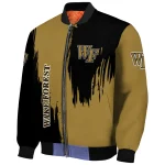 wake forest demon deacons urban mark gold bomber jacket best selling