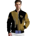 wake forest demon deacons urban mark gold bomber jacket best selling