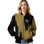 wake forest demon deacons urban mark gold bomber jacket best selling