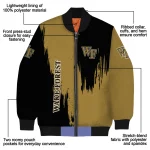 wake forest demon deacons urban mark gold bomber jacket best selling